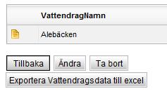 5.2.5 SKAPA OCH MATA IN PROTOKOLL A-C EXEMPEL PROTOKOLL A När du kopplat vattendrag till din undersökning och sparat kan du klicka på den gula symbolen bredvid vattendraget som du vill mata in