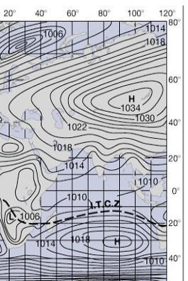 bergen, kyls luften ned och bildar moln/häftiga regn (monsunregn) Vintertid är effekten den