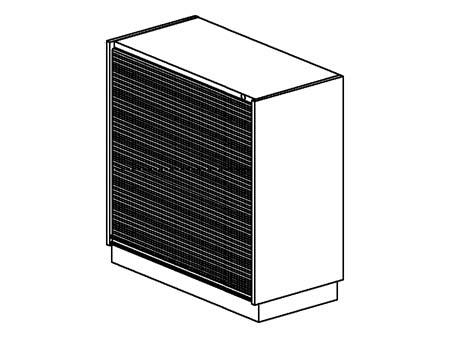 EFG STORAGE EFG Storage Skåp med jalusi Skåp, bredd 800 mm Skåp med jalusi och sockel, 2 A4, djup 400 mm E30C22 Fanerad front i björk natur (B1), 1 hyllplan och sockel.