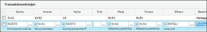 I sökrutan som visas fyll i verifikationsnumret i för den internfaktura som ska byta leveransatteststant Tryck sedan på Filter.