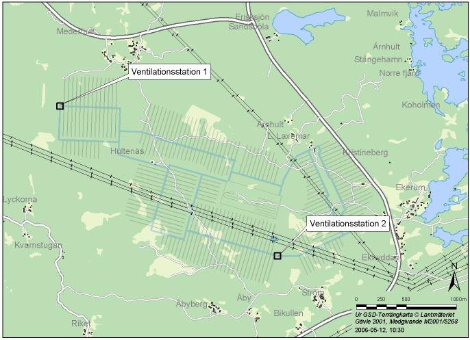 3.6 Externa anläggningar Bergupplag Vid lokalisering av bergupplag, se figur 3-5, har hänsyn tagits till miljöbalkens allmänna hänsynsregler.