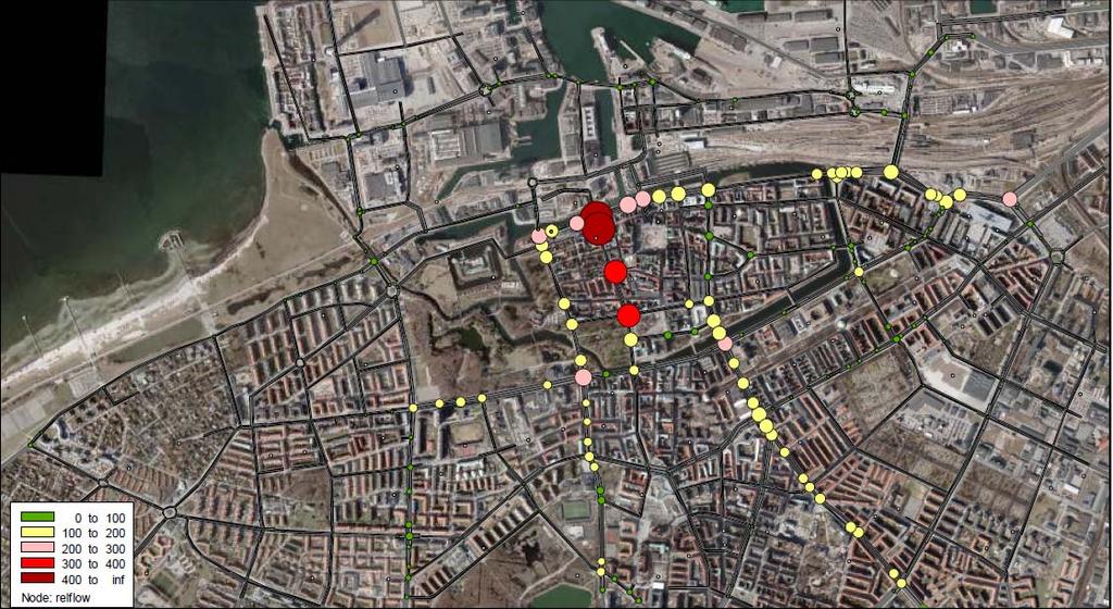 Figur 12 Korsningar idag med trängselproblem under eftermiddagens maxtimme Ingen av infarterna till Västra