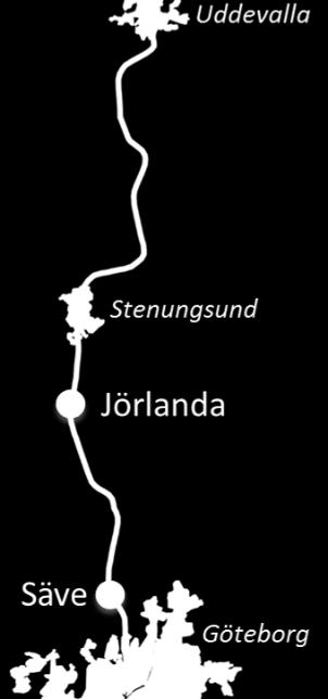 Västtågsutredningen 2017-05-09 15 (22) Kust till kustbanan, sträckan Borås-Göteborg Kollektivtrafikresorna mellan Borås och Göteborg sker idag till största del med busslinje 100.