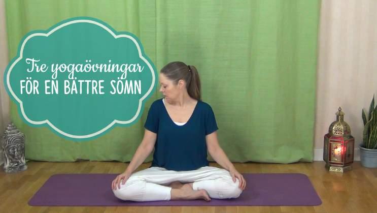 6. Tre yogaövningar för en bättre sömn Välkommen till dag 6! Sov du gott i natt? Hur känner du dig idag? Vi fortsätter med en video som hjälper dig att sova gott, som du kan prova i kväll.