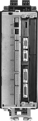 Apparatuppbyggnad Byggstorlek 1 3 3.3 Byggstorlek 1 MDX61B-5A3 (400/500 V AC-apparater): 0015... 0040 MDX61B-2A3 (230 V AC-apparater): 0015.