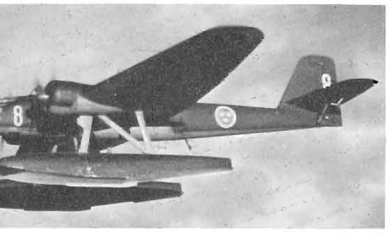 Tvåmotorigt torpedflygplan T 2 ur F 2 - en av de vid krigsutbrottet 1939 för strategisk flygspaning över Östersjön insatta två flygplantyperna. Toppfarten var ca 310 km/ tim.