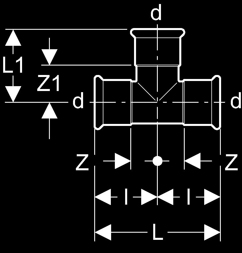 förminskat avstick Artikel nr d-d1-d L L1