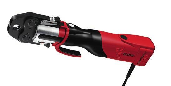 Pressmaskin Novopress ACO 202 Sladdlös pressmaskin 18 volt 3,0 Ah Li-lon batterier för pressning av rörkopplingar 12-54 mm (plaströrsystem upp till 75 mm). Avsedd för pressbackar typ standard.