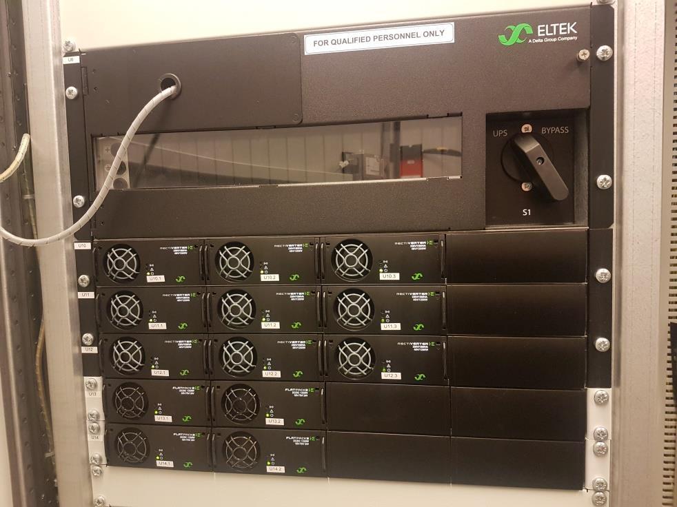 Figur 15, likriktare i fråga, som synes rackmonterad och med 13 moduler i sin bestyckning. 4.