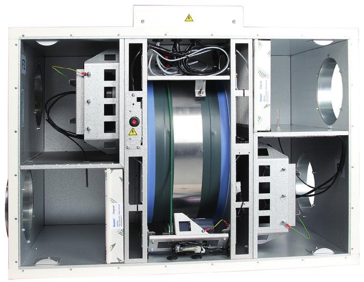 Swegon CASA R7-H Smart Luftflödesområde 60-208 l/s Ecodesign energi klass A* Värmeväxlarens temperaturverkningsgrad: upp till 86% (EN308) Kyl- och värmeåtervinning Snabb installation och injustering
