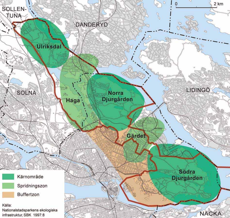 5.3 Naturmiljö Förutsättningar Nationalstadsparken Planområdet ligger inom Nationalstadsparken.