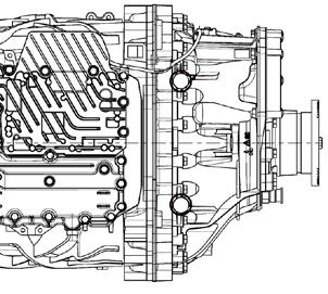 Gängade hål på automatväxellådan TipMatic (ZF 2TX TraXon) Getriebe (ZF 2TX TraXon) Skruvkoppling på växelhuset Krav på förskruvningen Krav Värde Inskruvningsdjup max. 25 mm Åtdragningsmoment max.