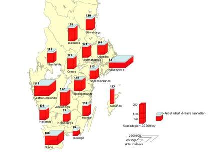 per invånare. Källa: Se bilaga 3, tabell 6.