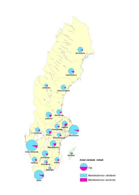 81 året en mycket liten andel hemmahörande i andra län (5-7 procent).