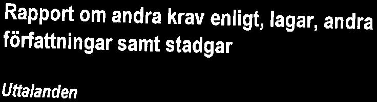 Rapprt m andra krav enligt, lagar, andra författningar samt stadgar Uttalanden Utöver vår revisin av årsredvisningen har vi även utfört en revisin av styrelsens förvaltning för HSB BrfArenberga i