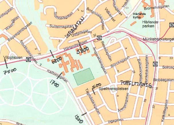 anläggningen, d.v.s. ca 40-50 bilar. Detta innebär ett tillskott om 160-300 trafikrörelser på Kålltorpsgatan.