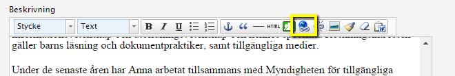 För att formatera ett stycke text, markera stycket och välj en formatering från rullisten Format. Tänk på att inte hoppa i rubriknivåer på sidan.