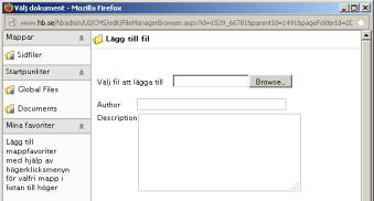 Klicka på knappen Browse för att öppna utforskaren