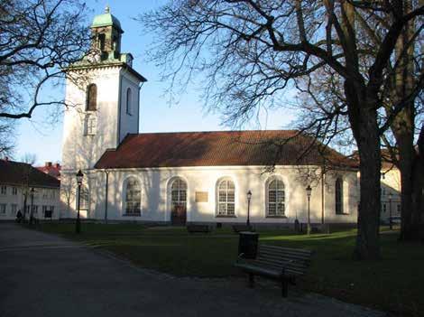 Kvarteret Druvan Kvarteret upptas helt av Christinae kyrka, som är Alingsås stadskyrka. Kyrkotomten planerades 1796 då den tidigare bebyggelsen där revs.
