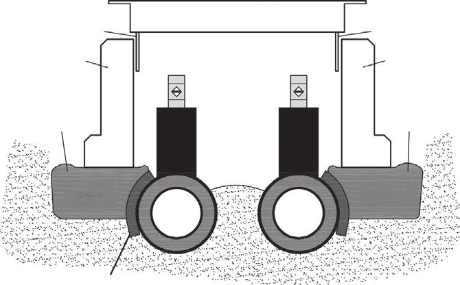MONTAGE OCH SERVICE Principskiss för fasta och flytande/teleskopiska betäckningar med PE-foderrör alternativt betongrör/kona Fast betäckning Asfaltbeläggning Skrapring/packning Betäckning