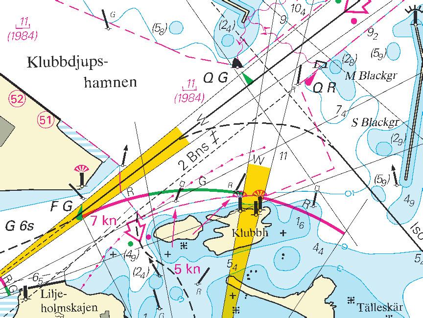Nr 235 14 Mellersta Östersjön / Central Baltic * 5261 Sjökort/Chart: 6241 Sverige. Mellersta Östersjön. Oskarshamn. Klubbdjupshamnen. Ändrad utmärkning.
