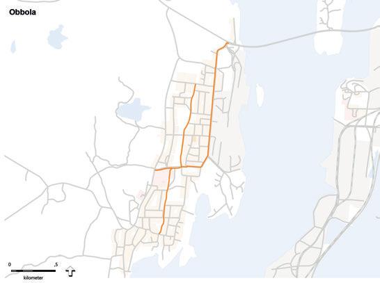 Dessa cykelvägar leder till viktiga målpunkter som till exempel ortens centrum och skolor.