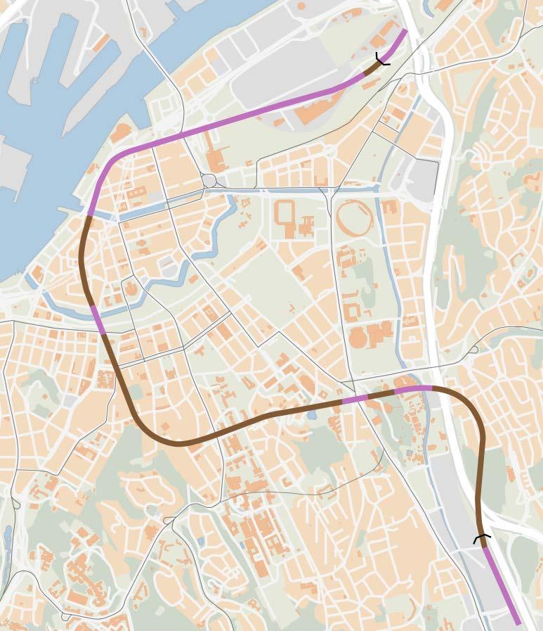 Västlänkens utformning Järnvägstunneln är ca 6 kilometer varav 4 går i berg. Resten av tunneln går i lera/jord.