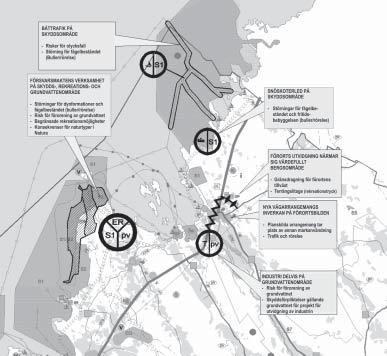 1 2 3 4 Bild 42 Olika intressen som gäller områdena och konsekvenserna av planlösningarna kan åskådliggöras tex med hjälp av en konfliktkarta över området 5 ter om sin närmiljö som är värdefulla med