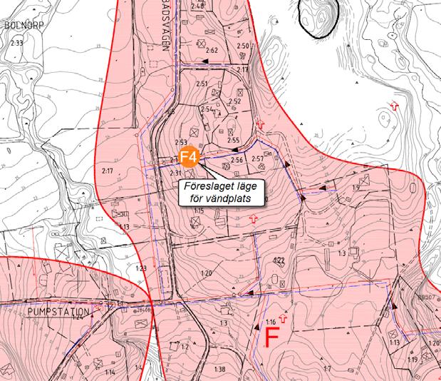 22 (25) Bild 25. Punkt F4, förslagen vändplats. Väg 1136 Befintlig miljö Väg 1136 är en länsväg som utgår från E4:an vid Tornby, Linköping, och ansluter till väg 215 strax norr Norsholm.