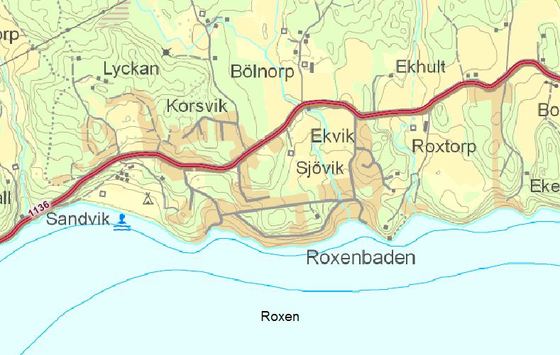 4 (25) 1. Bakgrund och syfte Tekniska verken har för avsikt att dra ut vatten- och avloppsledningar till Roxenbaden från Berg.