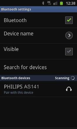 4 Spela upp och ladda Med det här dockningssystemet kan du lyssna på ljud på två sätt: genom manuell Bluetooth-anslutning; genom automatisk Bluetooth-anslutning med appen Philips DockStudio.