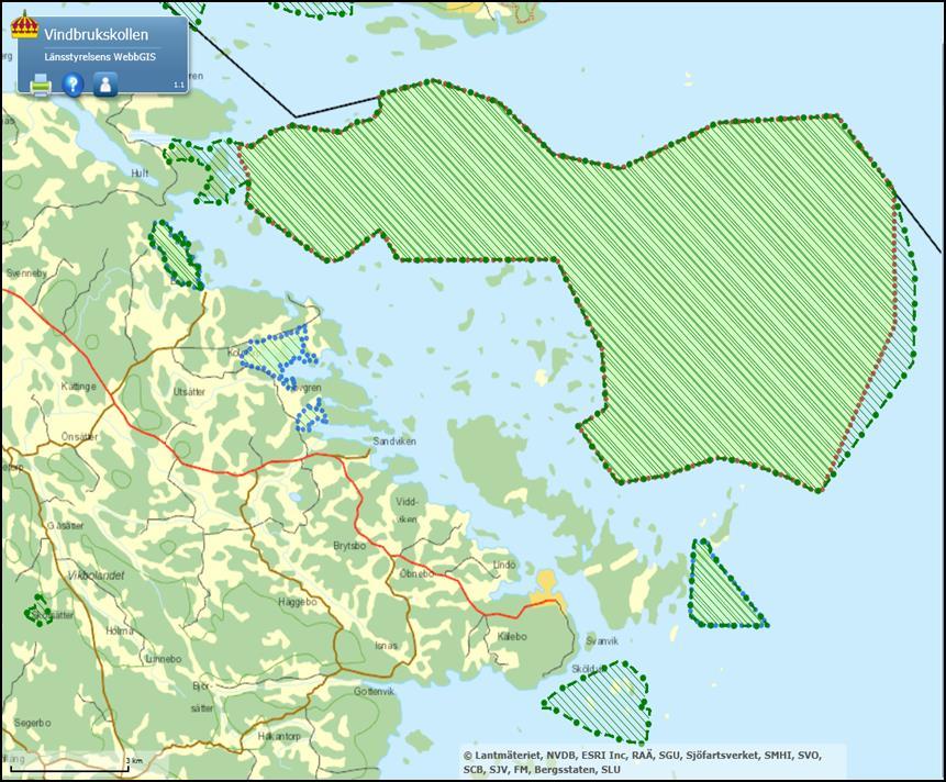 Bilaga C3 Miljökonsekvenser i Natura 2000-områden. Det finns fyra Natura 2000-områden i närheten av projektområdet för Vindpark Marviken (se figur 1).