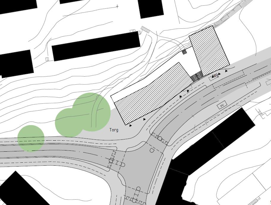 Sida 6 (12) Bild 4. Situationsplan av AIX arkitekter Skisserna i förslaget visar i stora drag projektets utformning. Exploateringens innehåll och utformning prövas vidare i planprocessen.