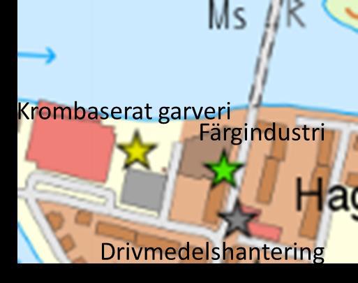 Figur 1. Utdrag ur Länsstyrelsens WebbGis potentiellt förorenade områden Planerad byggnation Inom fastigheten planeras för nya bostadshus med upp till 7 à 9 våningar.