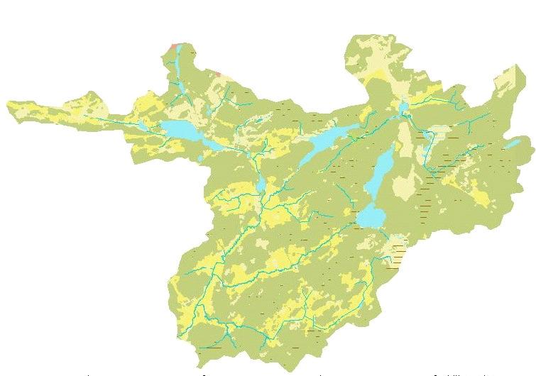 N Kagghamraåns avrinningsområde Övrasjön Mellansjön Skälbyån Brosjön Bysjön 4C 12A Malmsjön 1 Axån Axaren Norrgaån 3 6