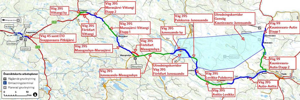1. Inledning Bakgrund I Pajala kommun och Kiruna kommun finns ett flertal mineralfyndigheter och gruvbolaget Northland Resources AB har flera järnmalmsfyndigheter på den svenska sidan.