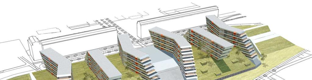 4 (6) Förutsättningarna för det parallella uppdraget var en överdäckning om 300 meter (högsta längd för självventilation), en högsta höjd om 7 bostadsvåningar av tekniska skäl och en buffertzon ovan