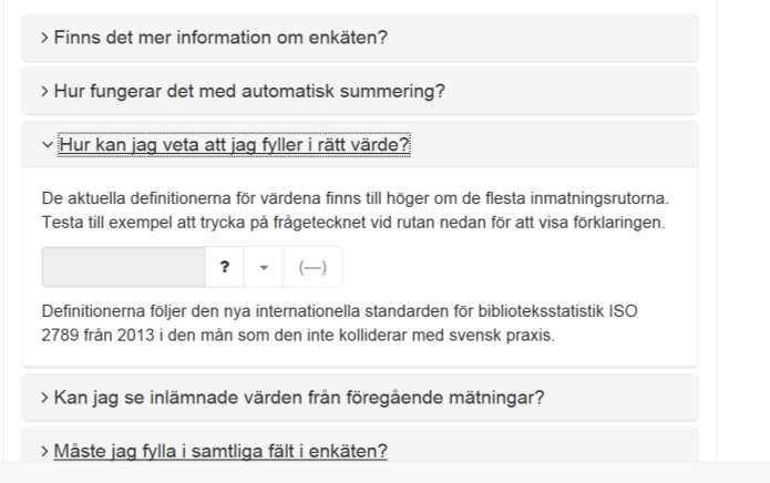 Beta definitioner vid varje delfråga