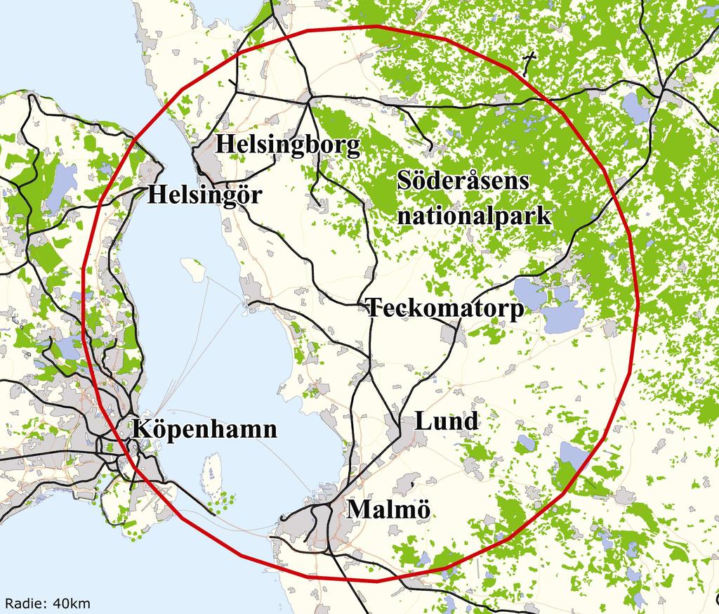 Teckomatorp utvecklingsmöjligheter Bra läge i Öresundsregionen. Goda kommunikationer.