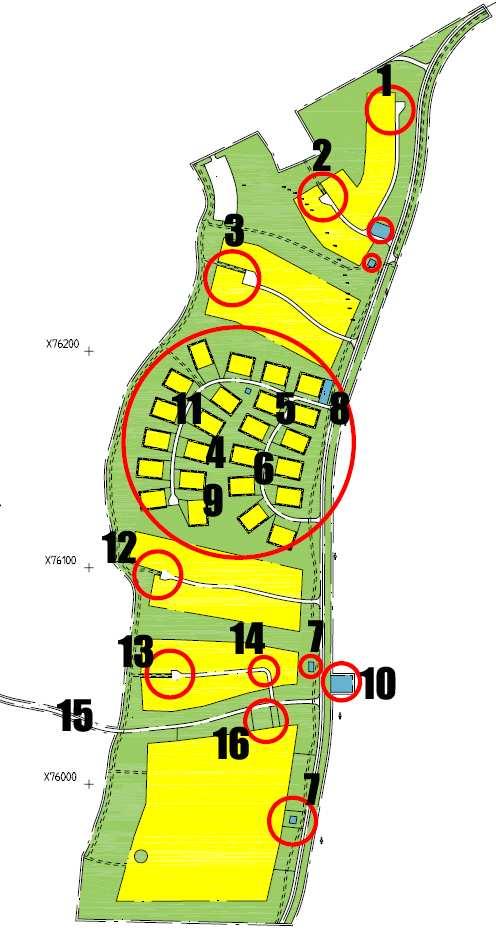 Siffrrna på kartan representerar mtsvarande siffrr i