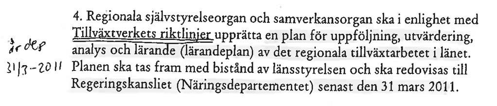 Uppdrag lärandeplan Från RB till länsstyrelserna /