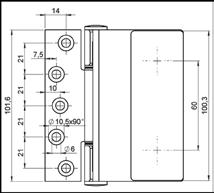 61 mm lång profilcylinder på klämplattssidan Passar till vanliga dörrtrycken utan rosetter, med 8 mm