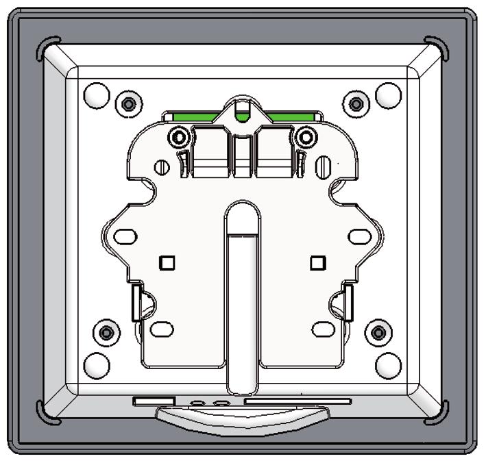 1.1 Installation av kontrollpanelen Kontrollpanelen är gjord att för monteras på en plan vägg. 1.