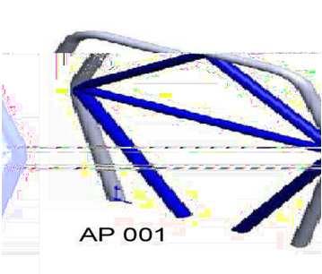 Detta måste följa ritningar AC001, AC002, AC003,för diagonalen AD004 måste en fast eller avtagbart rör 30 x 2 finnas mellan