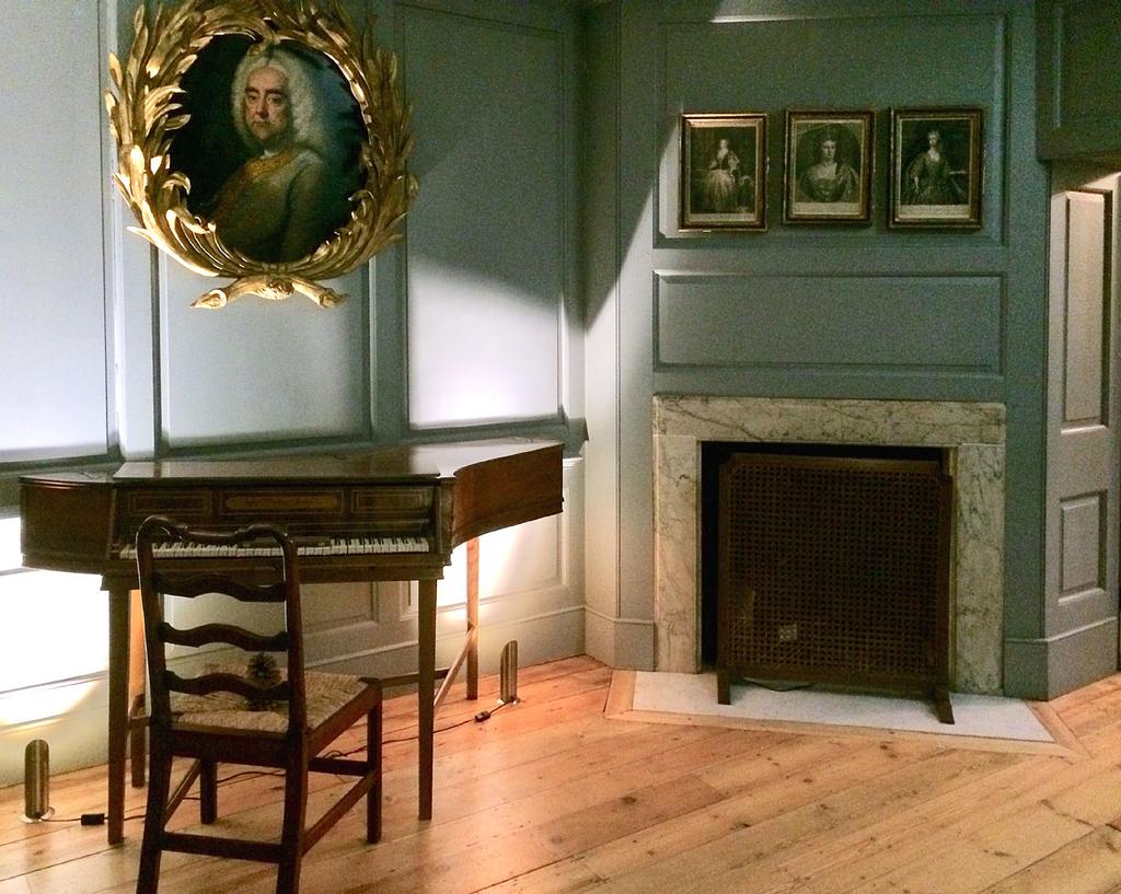 Här i kompositionsrummet på Brook Street skrev Handel (som han hette i
