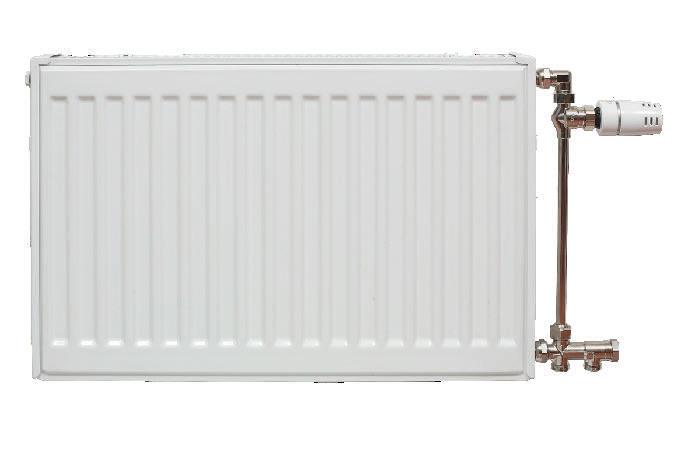 värmeavgivningen. Radiator Standard är vad branschen kallar i kompaktutförande som innebär att den alltid är försedd med sidoplåtar och toppgaller för ett trevligare utseende.