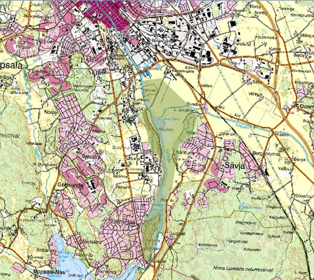 Projektdirektiv 6(11) - Förordnande med särskilda regler för avlopp gäller för området mellan Nåntuna och Lugnet - Liljekonvaljeholmen ingår i detaljplan (antagen 1958) som en del av Sunnersta - Ett