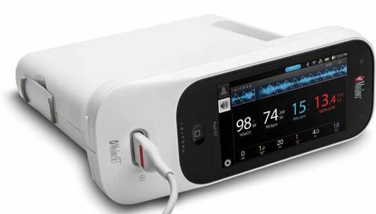 RADICAL-7 PULSOXIMETER En non- invasiv monitor med touch skärm som är uppgraderingsbar Mäter SpO2, puls (PR) och
