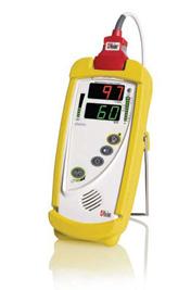Rad-5 Enkel handhållen pulsoximeter med larmgränser Litet format Lång batteritid över 30 timmar med 4st AA batterier Tydliga lättlästa siffror Visar SIQ (signal kvalitet), larm & PI (Perfusions