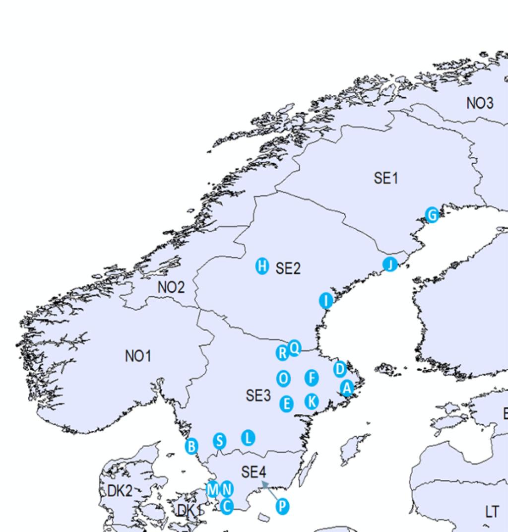 Linköping Västerås Luleå Östersund Sundsvall Umeå Norrköping Jönköping